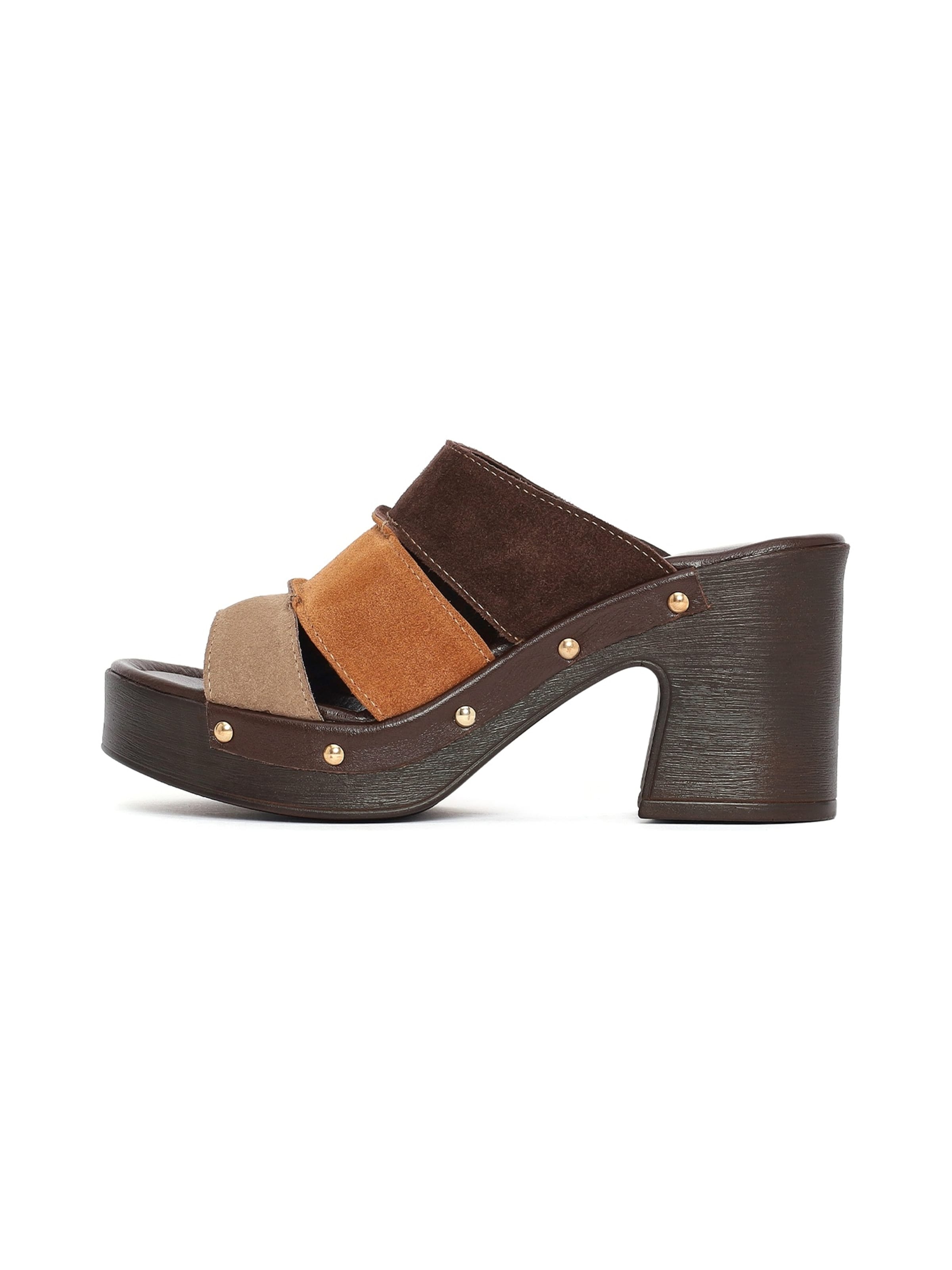 Mule Derimod en marron : devant