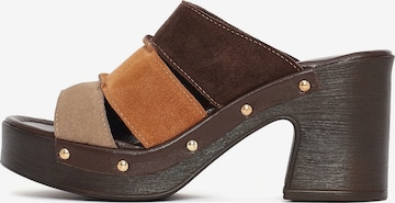 Mule Derimod en marron : devant