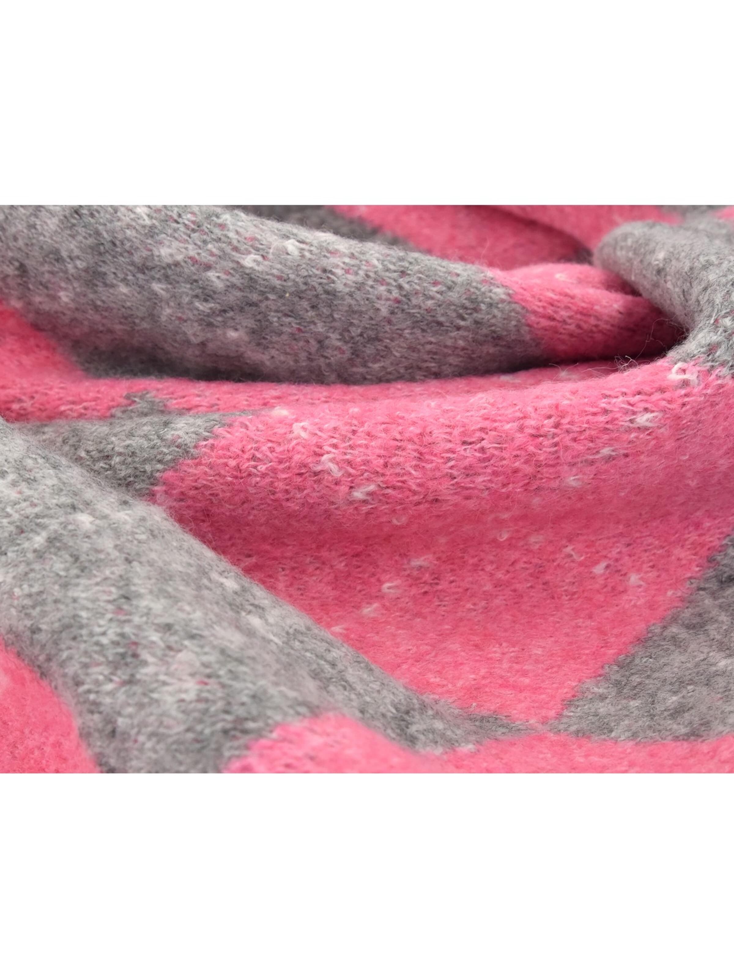 styleBREAKER Tuch 'Strick Dreieckstuch mit Argyle Muster & Wendeseite'‌‌‌‌‌‌ in Pink