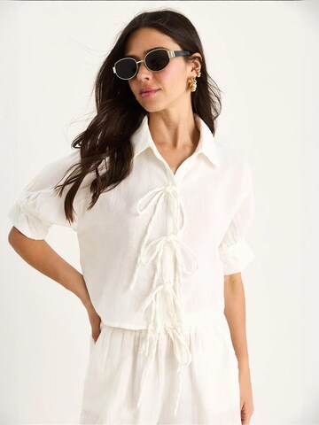 Camicia da donna di Bianco Lucci in bianco: frontale