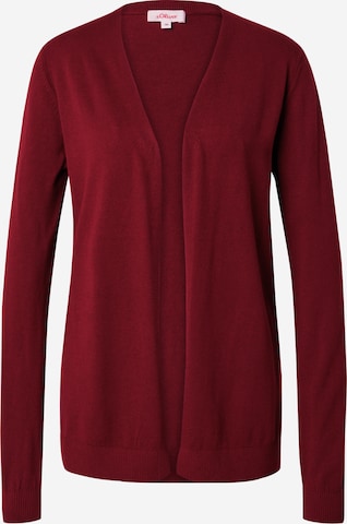 s.Oliver Knit Cardigan in Red: front