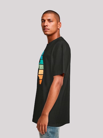 F4NT4STIC Shirt 'Alien Piece Sonnenuntergang' in Zwart