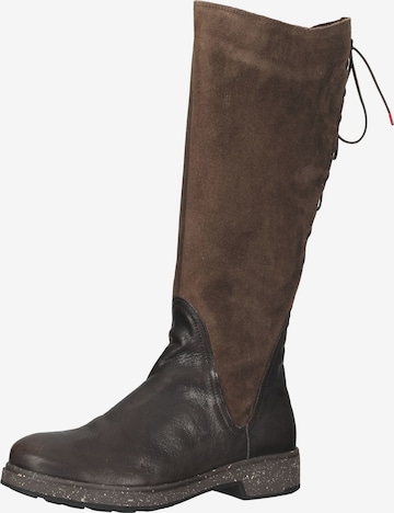 THINK! Boots in Brown: front