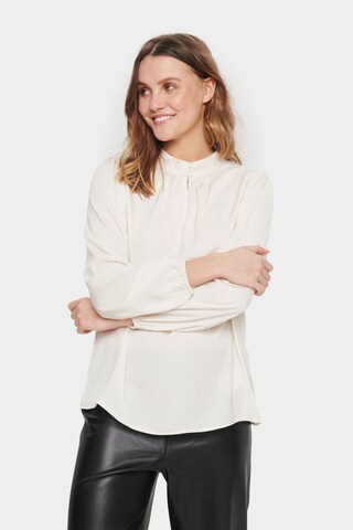 SAINT TROPEZ Blouse 'Laireen' in Beige: voorkant