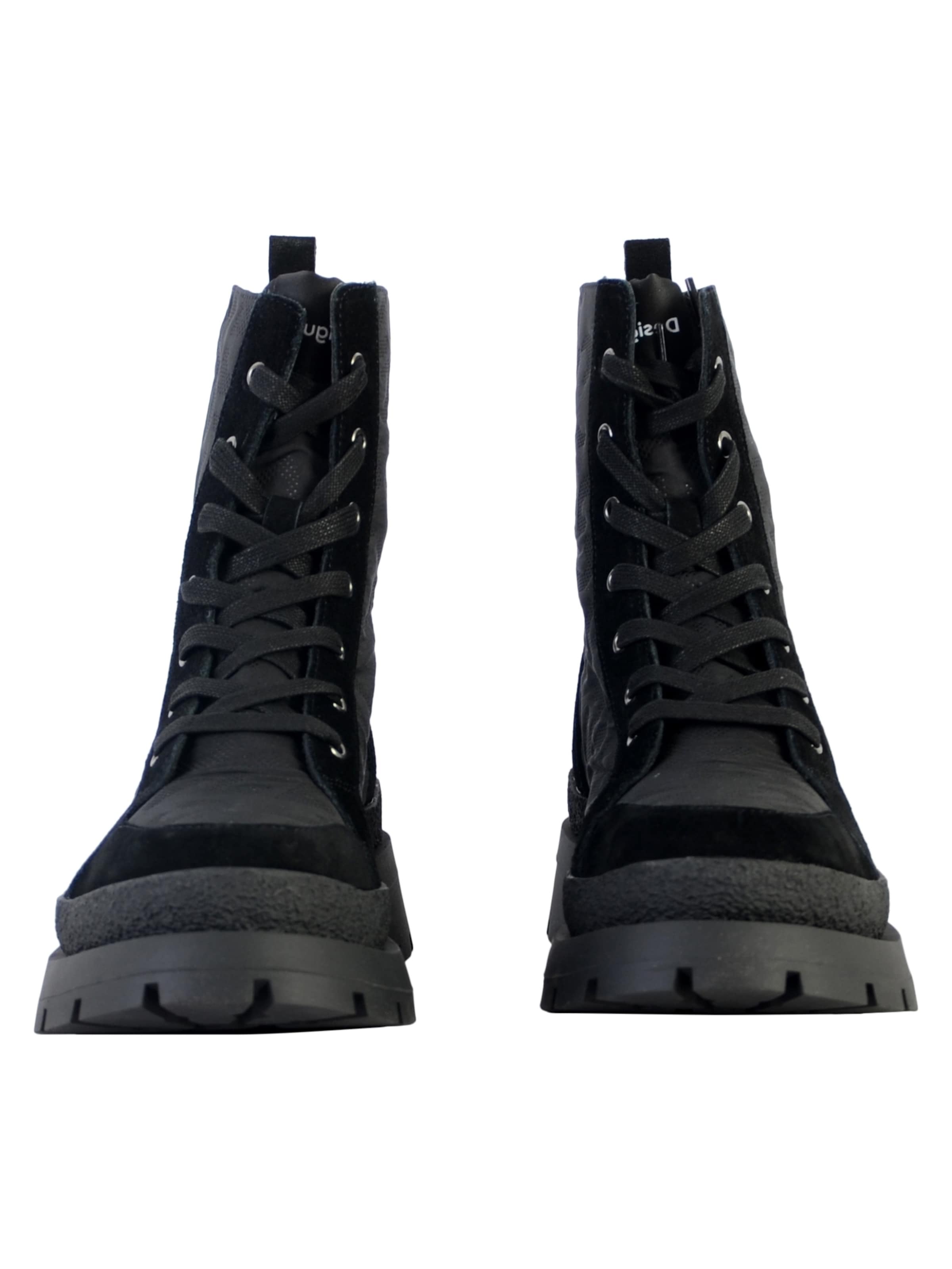 Bottines 'Padded Schnürstiefelette' Desigual en noir
