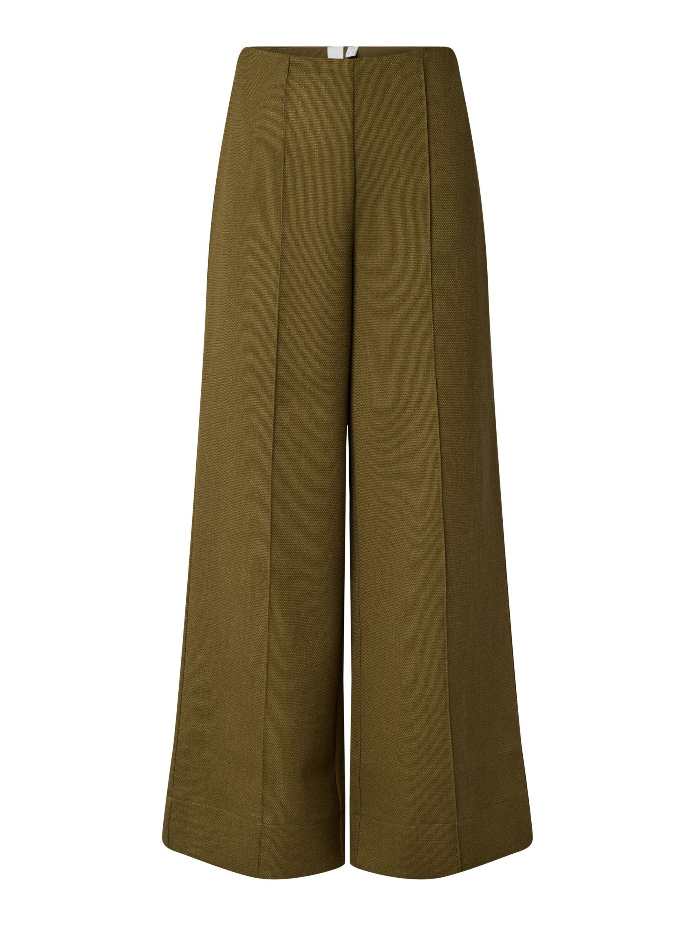 YAS - Pierna ancha Pantalón en verde: frente