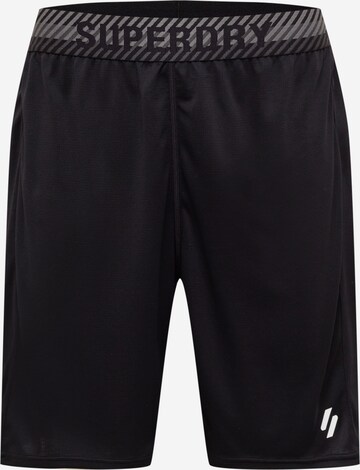 Superdry Regular Sporthose 'Core' in Schwarz: predná strana