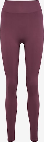 Hummel Workout Pants in Purple: front