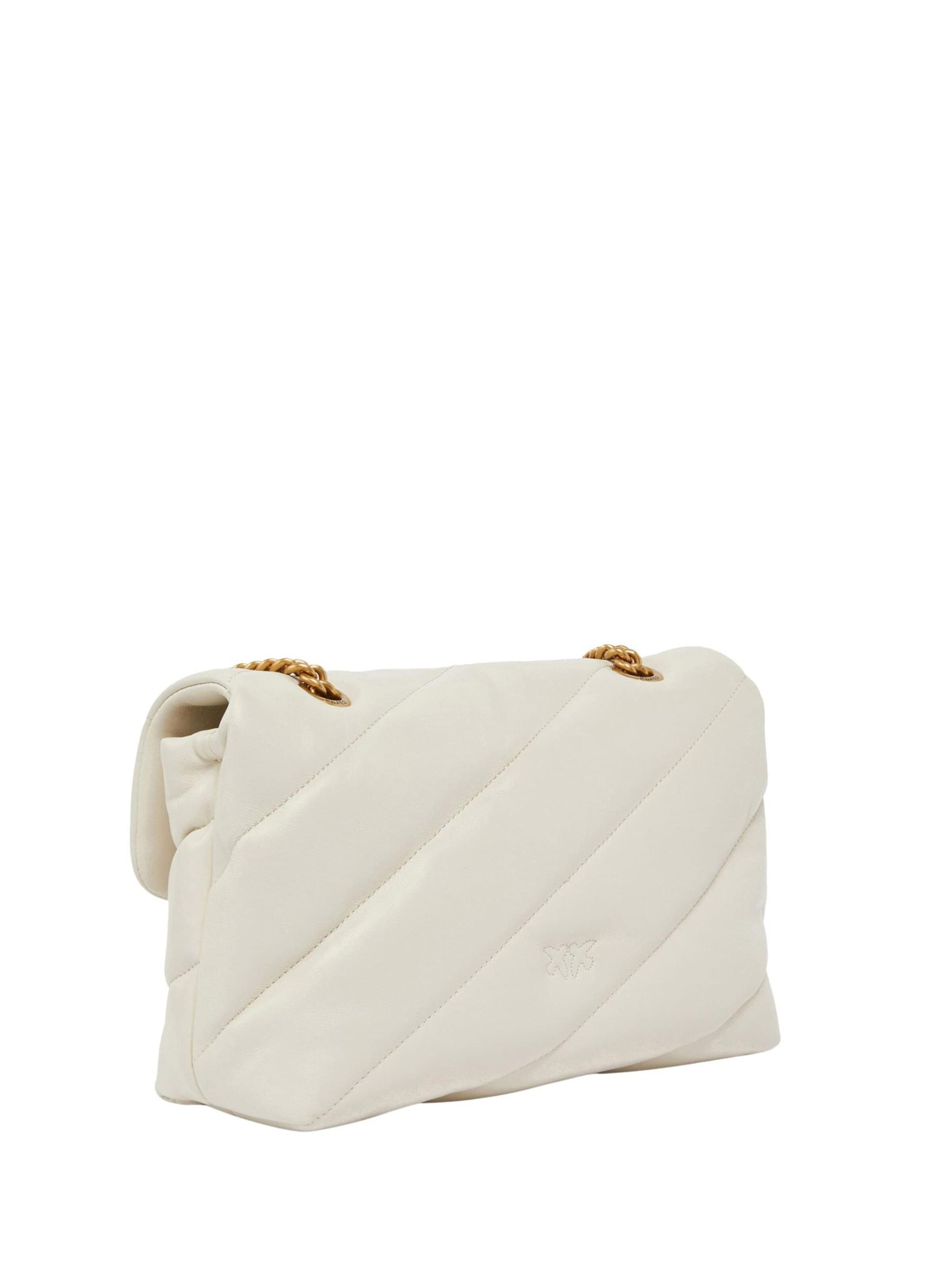 PINKO Kabelka 'Pinko Sacs à main Love Puff Classic Cl Sheep Nap Blanc' – bílá