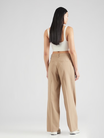 Lindex Wide leg Bandplooibroek 'Spring' in Beige