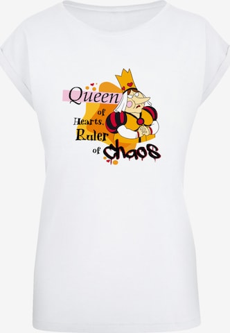 F4NT4STIC Shirt 'Alice im Wunderland Queen Of Hearts' in Weiß: Vorderseite
