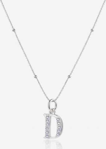 Chaîne 'Letter D' Hey Happiness en argent : devant