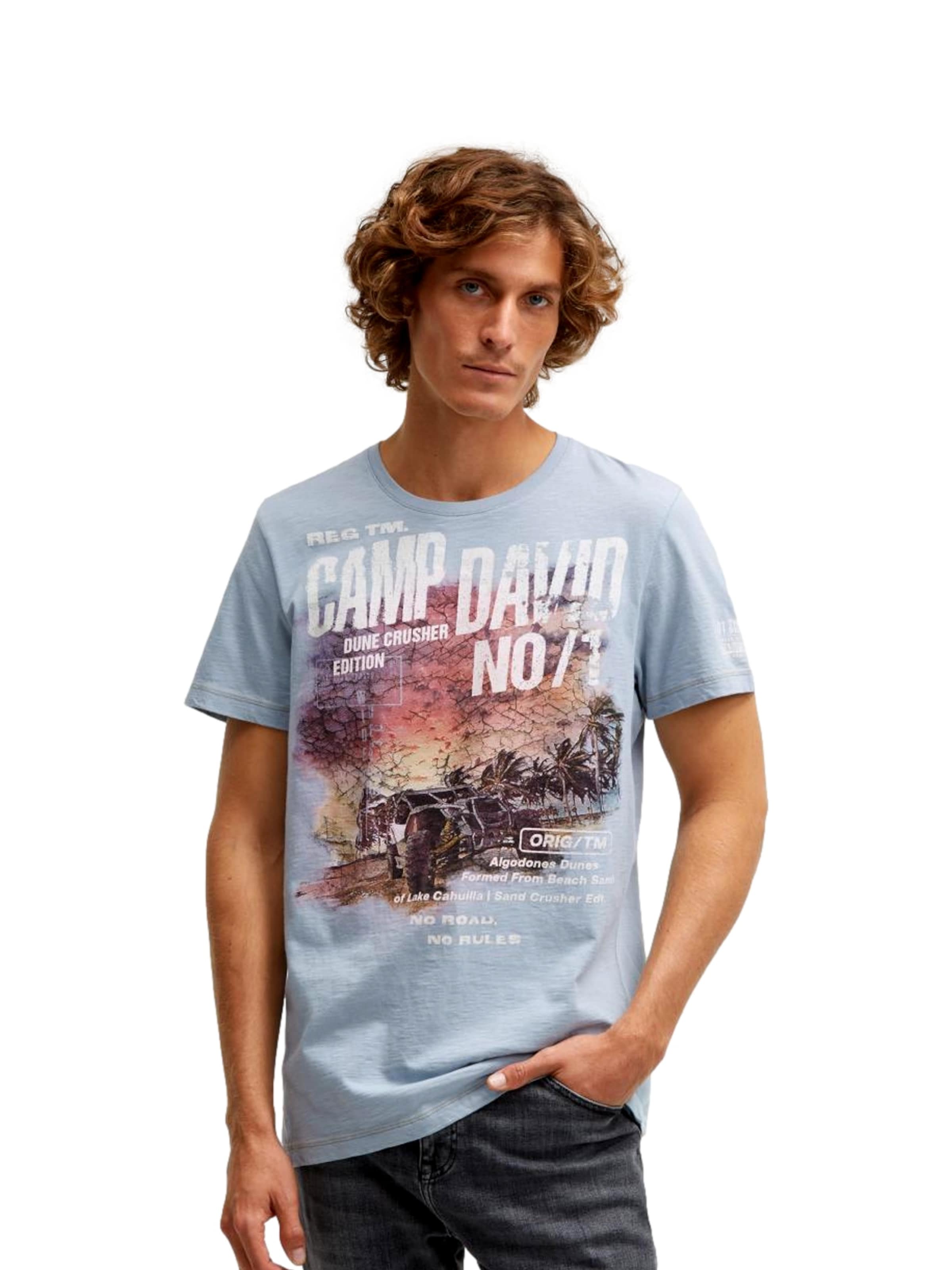 CAMP DAVID Shirt 'Dune Crusher' in Blue: front