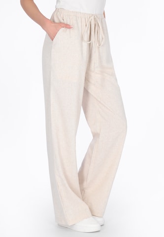usha WHITE LABEL - Loosefit Pantalón en beige