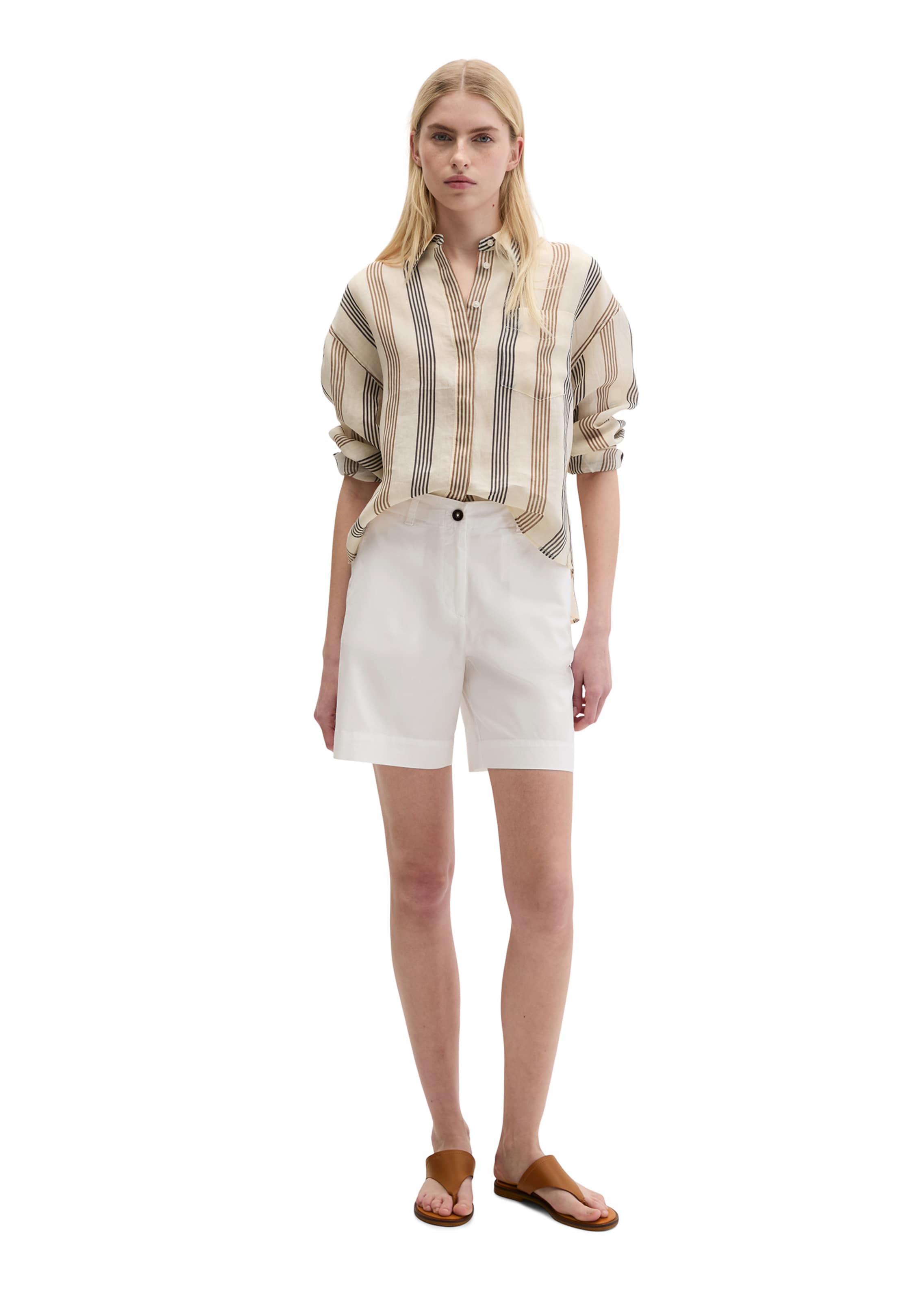 Loosefit Pantalon 'Lande' Marc O'Polo en blanc