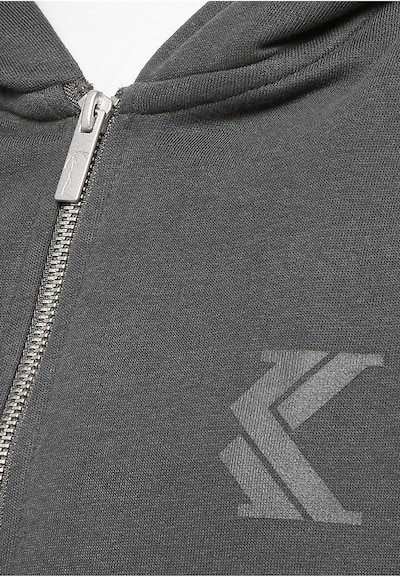 Karl Kani Sweatvest in L in de kleur Grijs / Donkergrijs / Wit, Productweergave