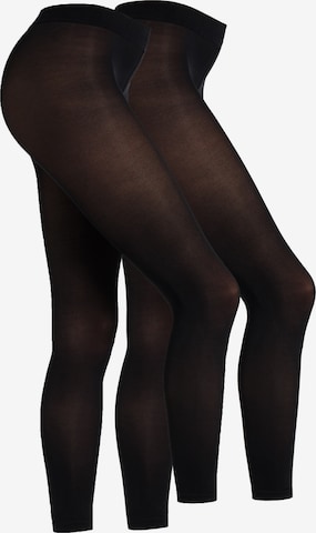 camano Slimfit Leggings '60 DEN' in Schwarz: predná strana