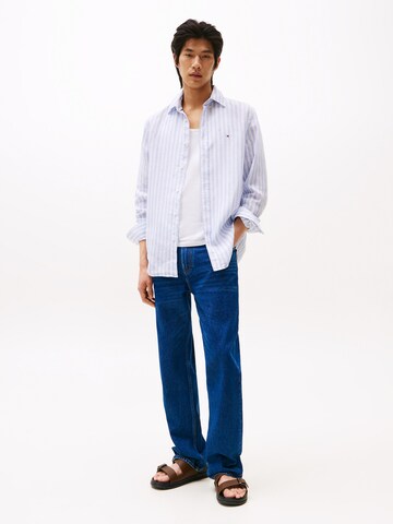 TOMMY HILFIGER Regular Fit Hemd 'ESSENTIAL' in Blau: Rückseite