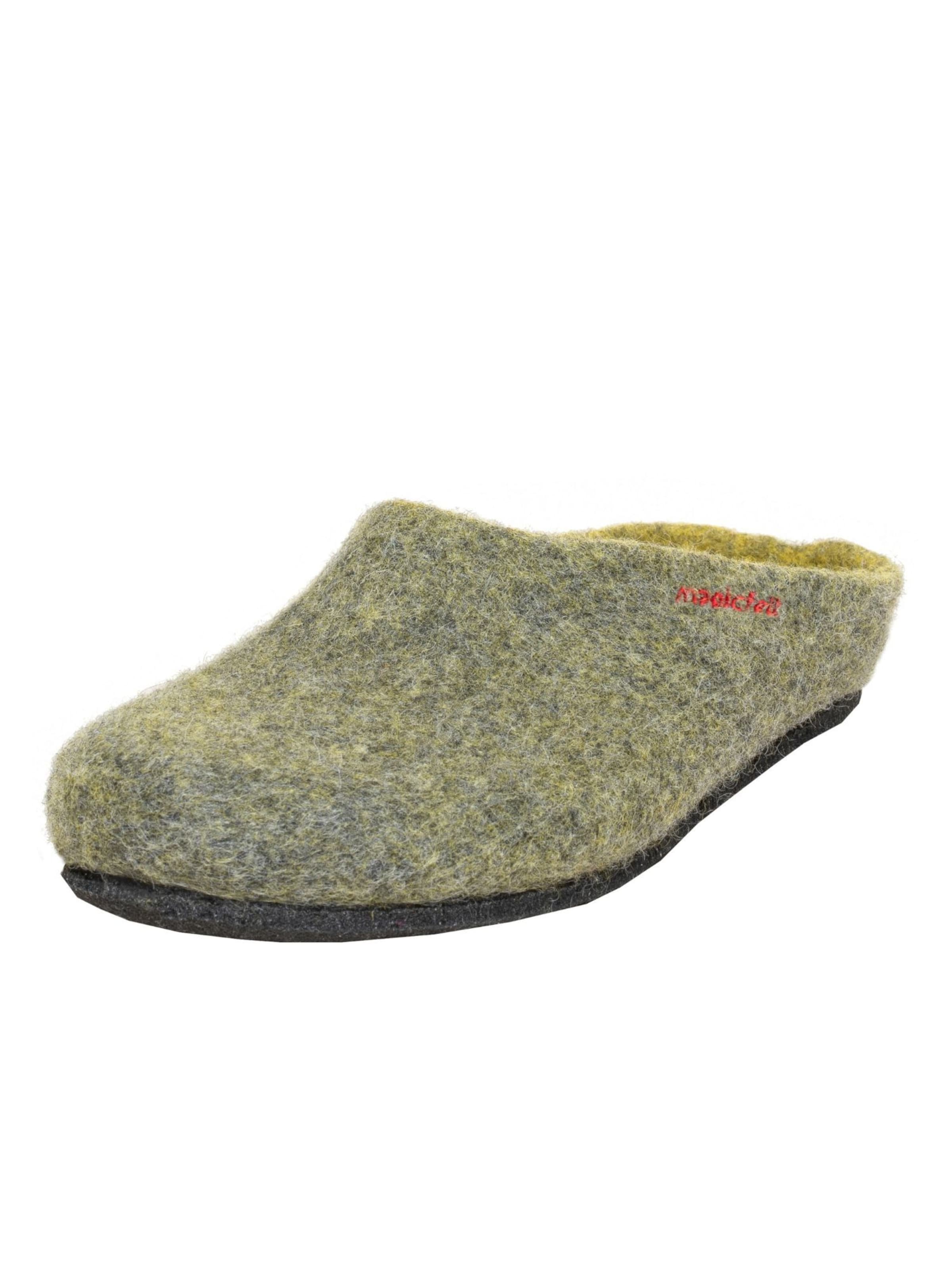 MagicFelt Slippers 'Filzpantoffel Magicfelt 709' in Yellow: front
