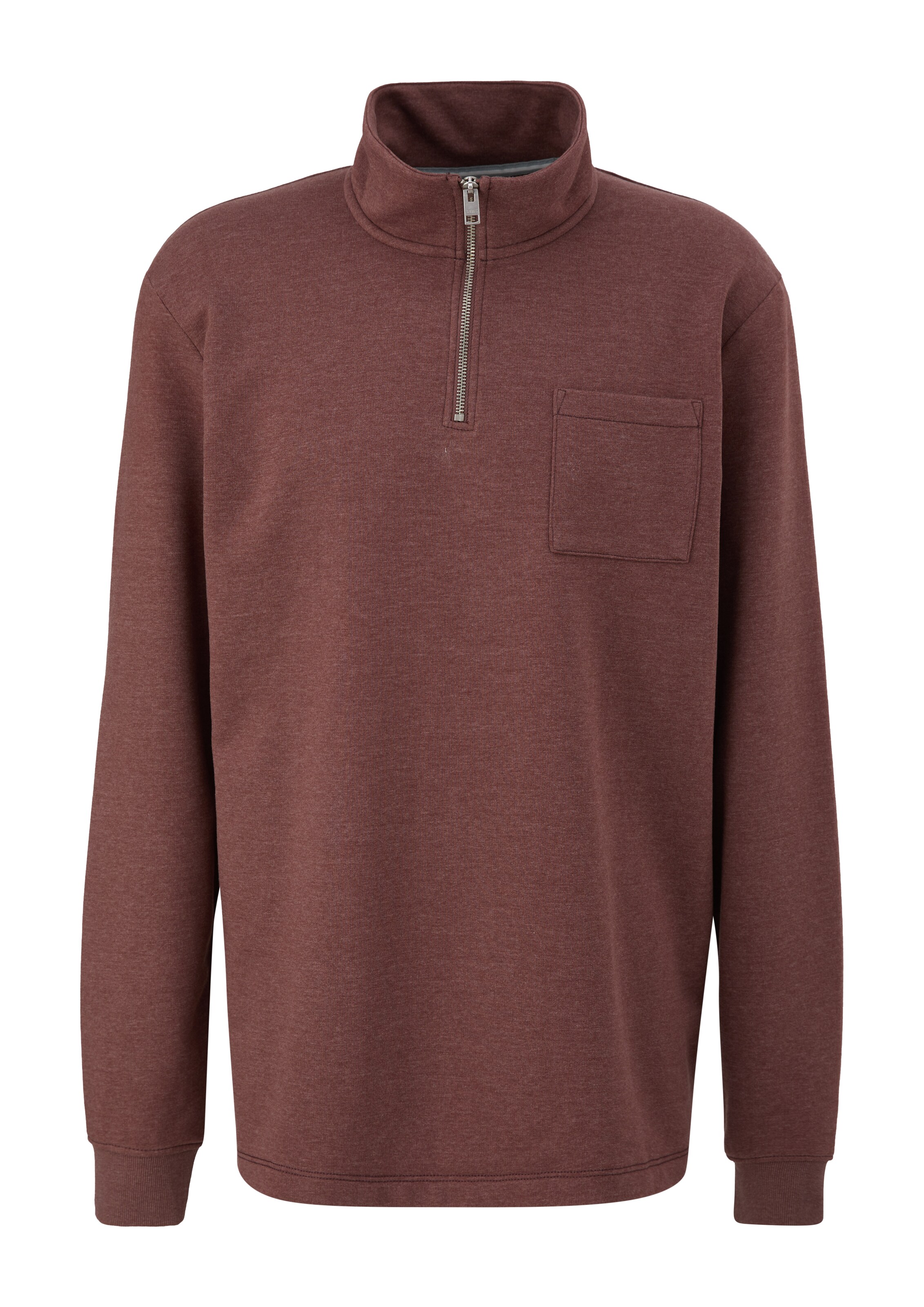 s.Oliver Men Big Sizes Sweatshirt in Braun: Vorderseite