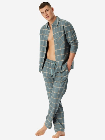 SCHIESSER - Pijama largo 'Selected Premium Warming' en verde