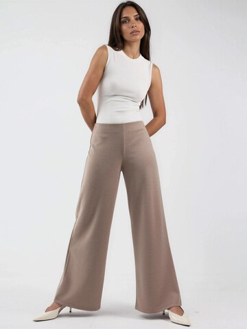 Wide Leg Pantalon Busem en marron