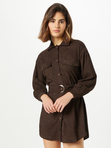Robe-chemise Misspap en marron : devant