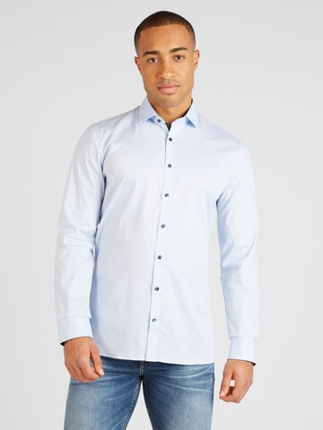 OLYMP - Slim Fit Camisa clássica em azul: frente