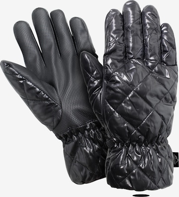 normani Full Finger Gloves 'Cocoon' in Black: front