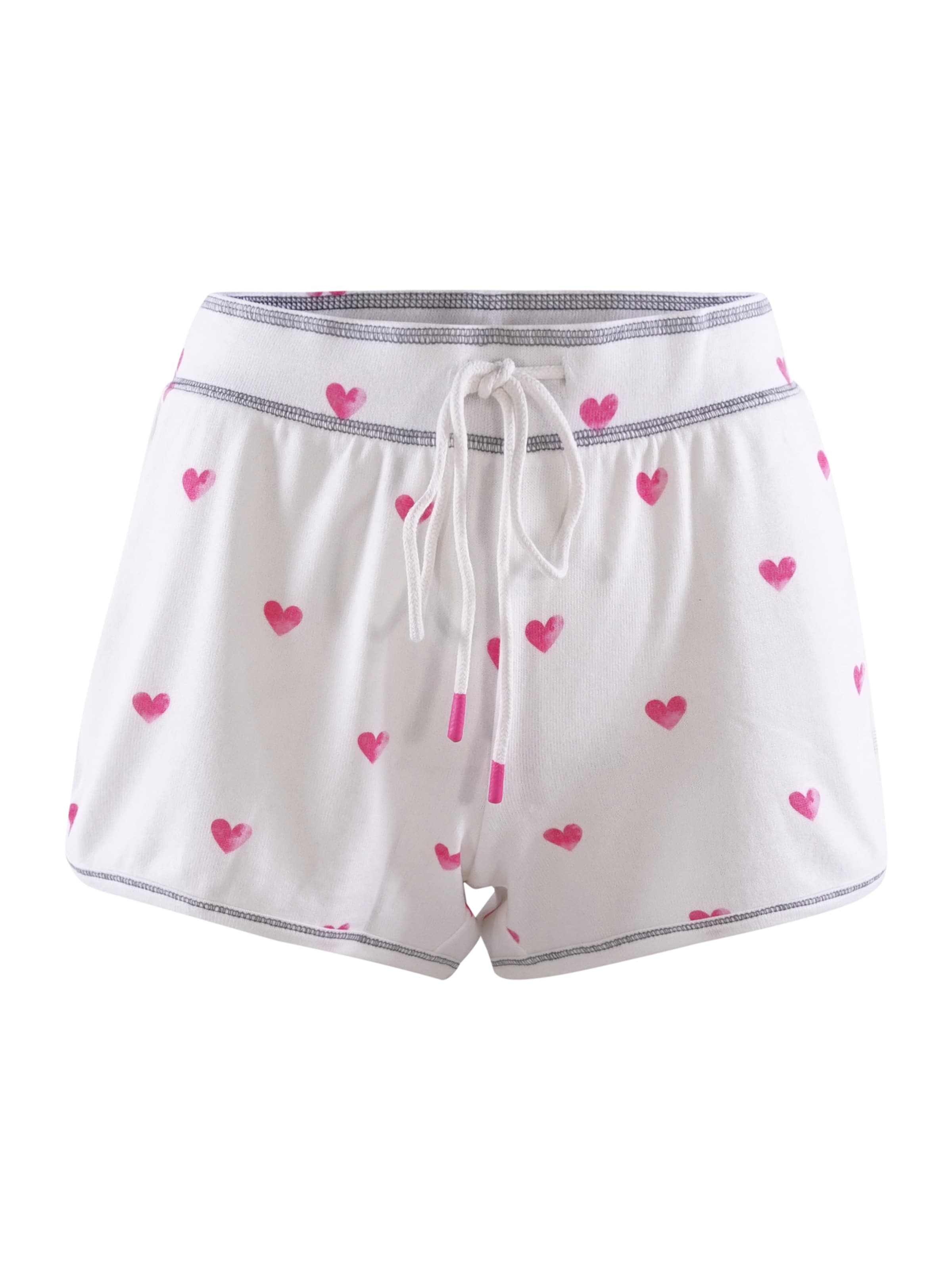 PJ Salvage - Pantalón de pijama 'Bright Stars & Brave Hearts' en blanco: frente
