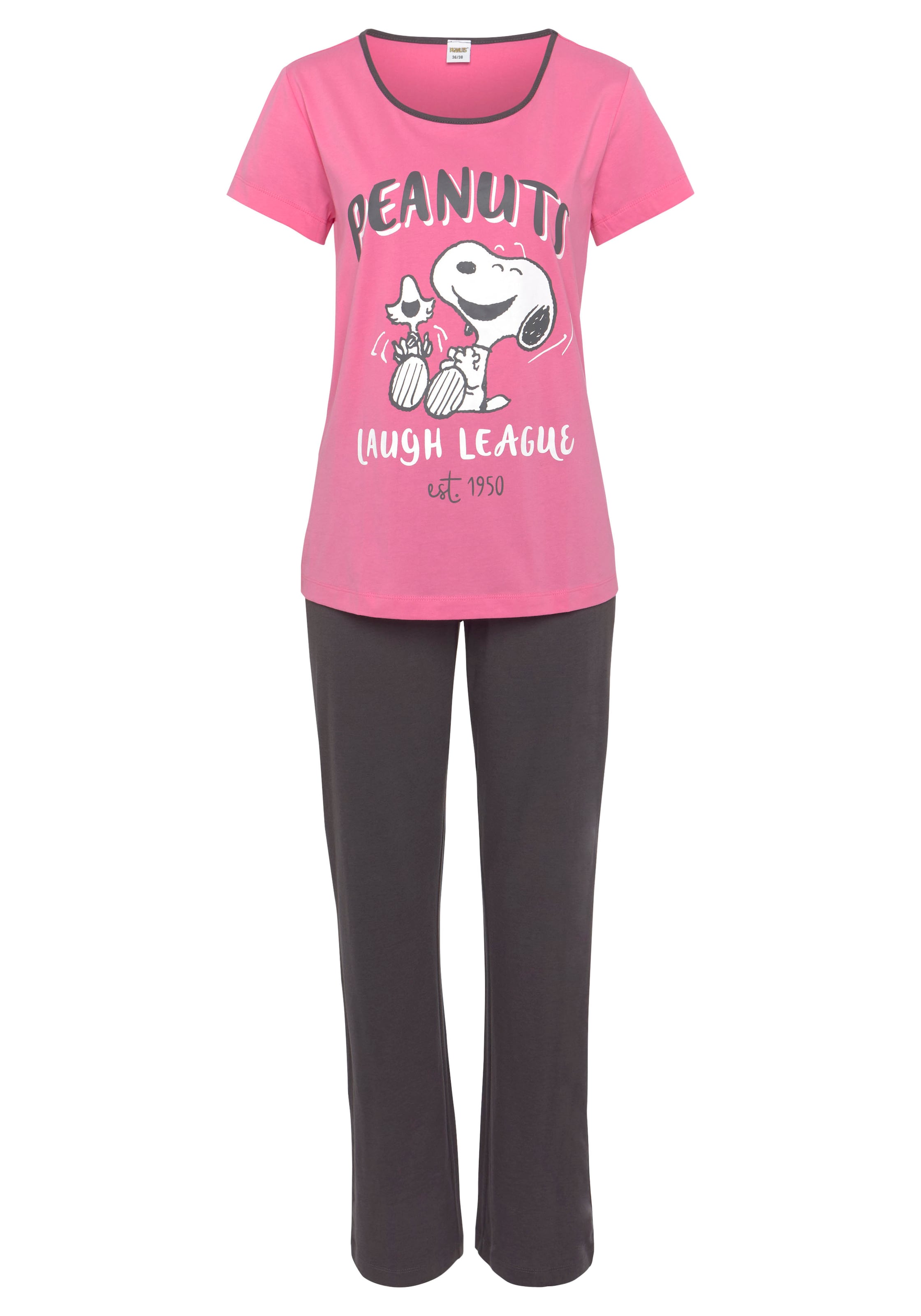 PEANUTS Pajama in Pink: front
