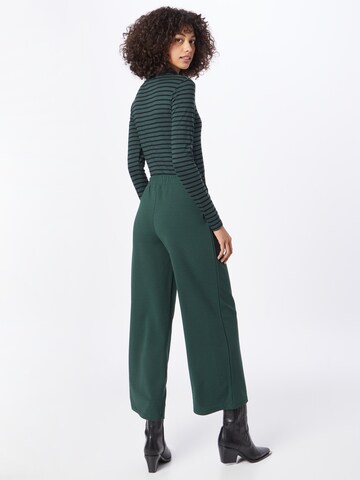 VILA Wide leg Pleat-Front Pants 'LOANE' in Green