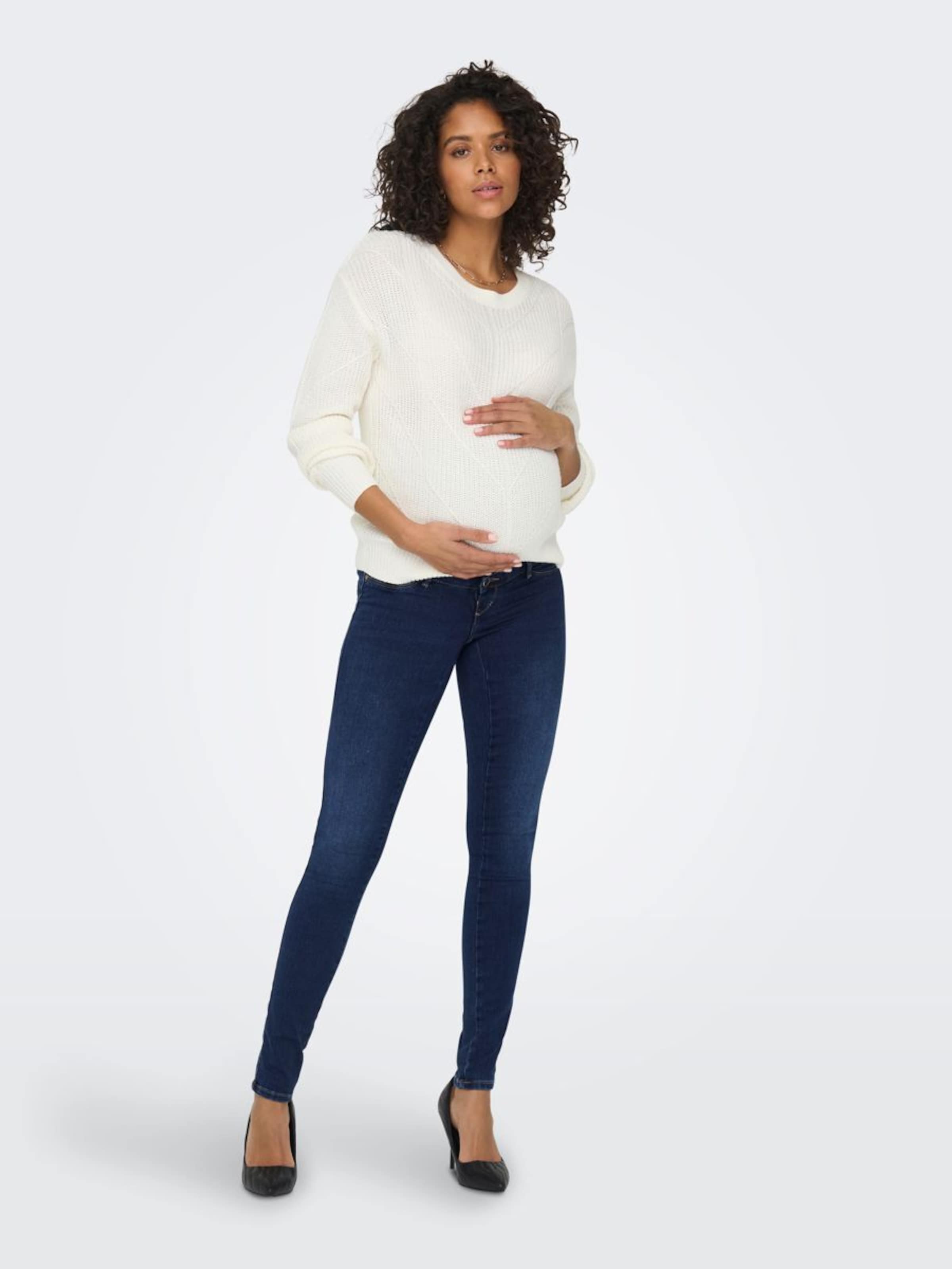 Only Maternity Skinny Jeans 'OLMROYAL' in Blue Denim ABOUT YOU