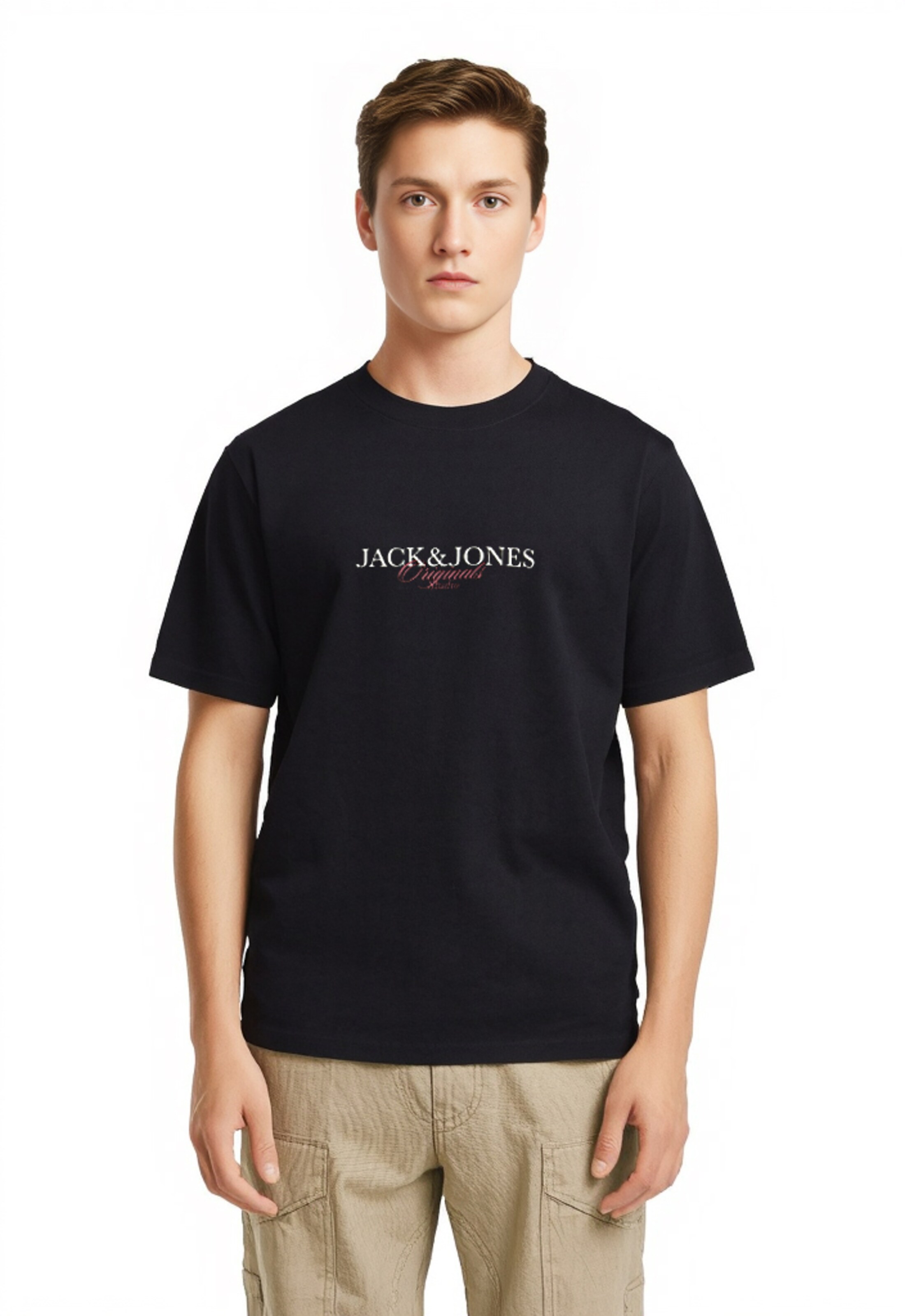 JACK & JONES Shirt 'JORBILLYBURG' in Black: front