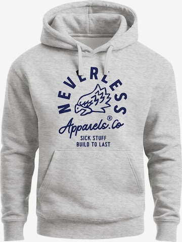 Neverless Sweatshirt 'Adler' in Grau: Vorderseite