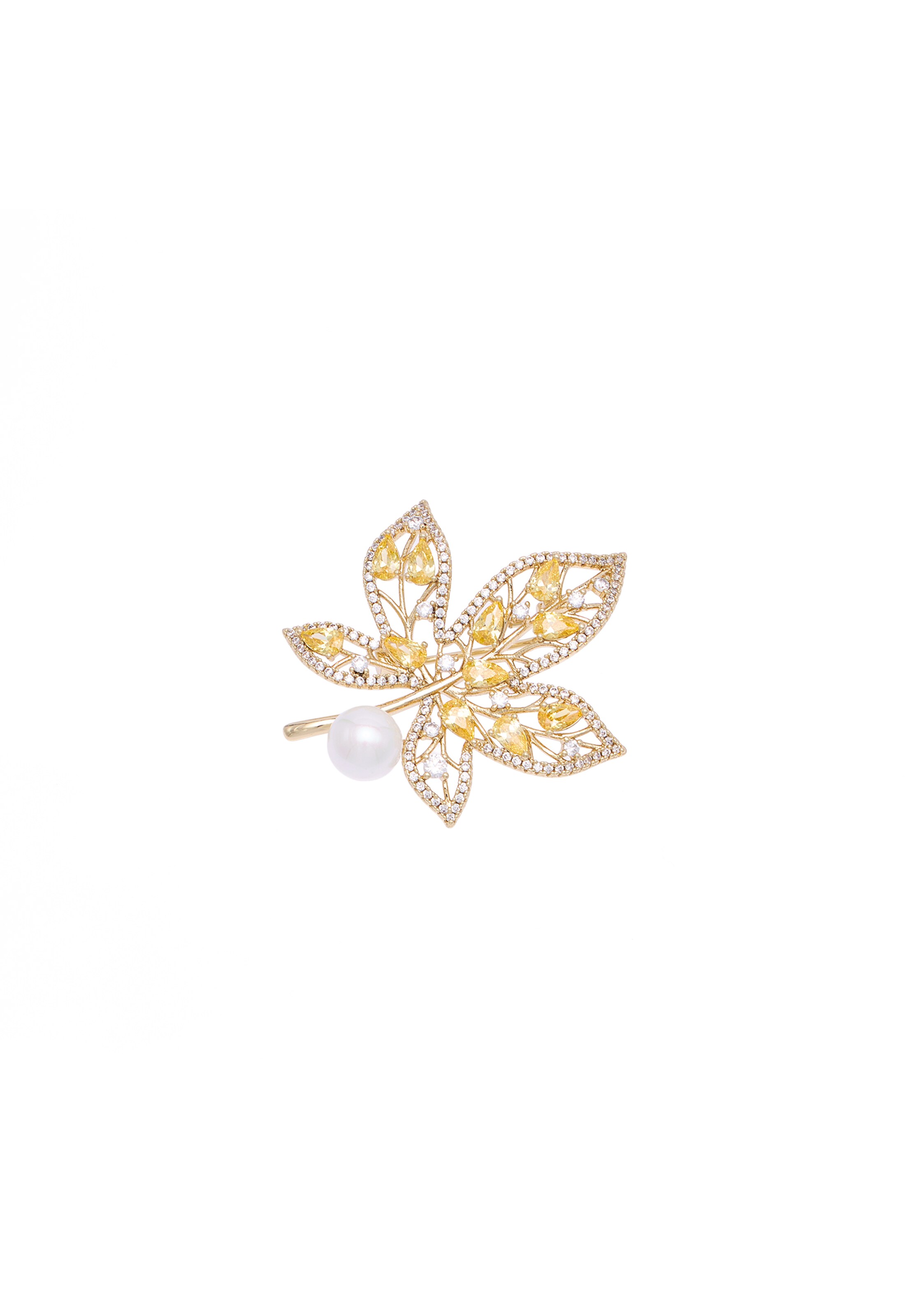 Broche usha BLACK LABEL en or