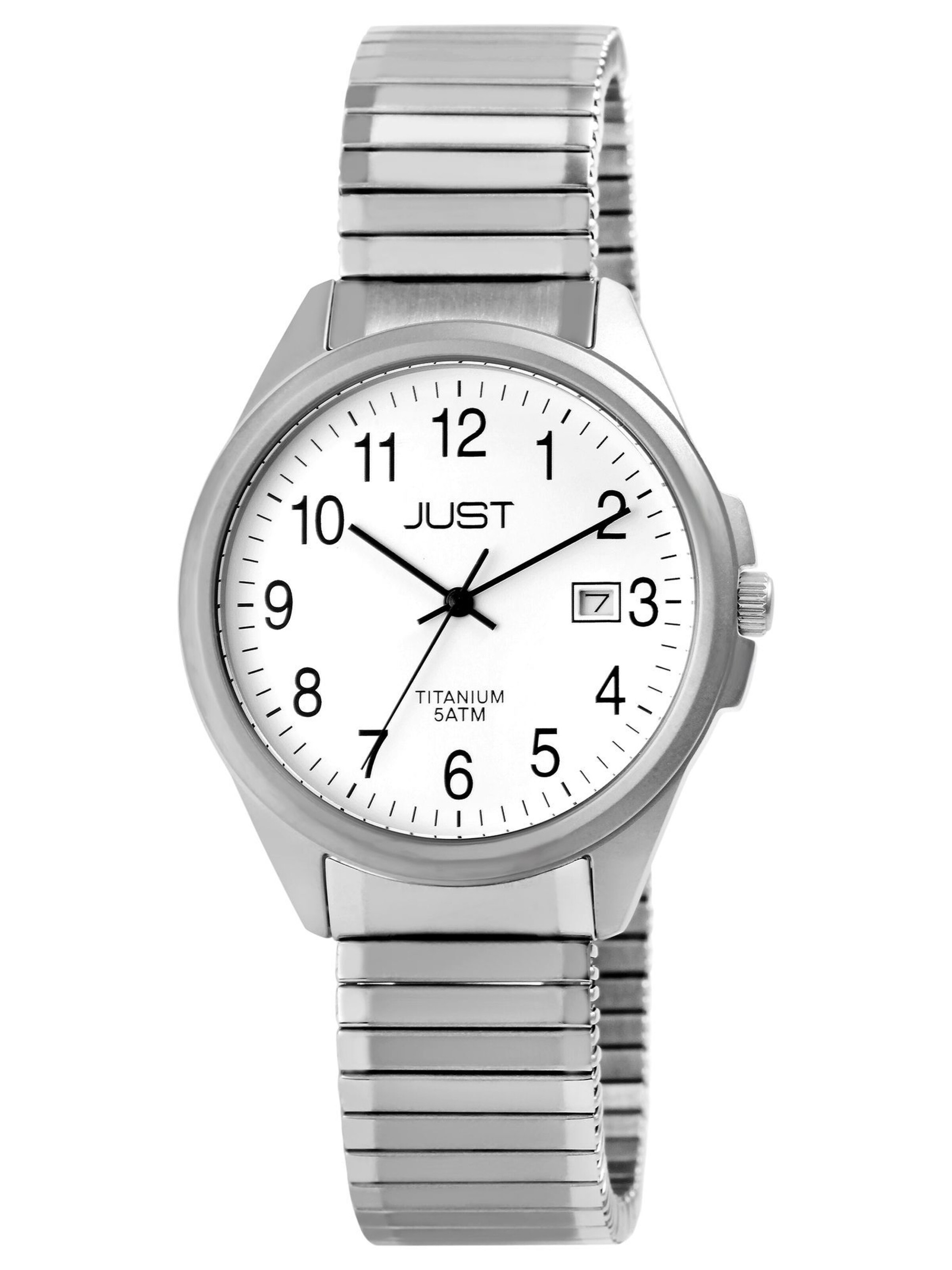 JUST Analog Watch 'Lennish, Datumsanzeige' in Grey
