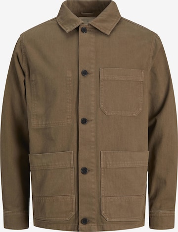 JACK & JONES Comfort fit Button Up Shirt in Brown: front