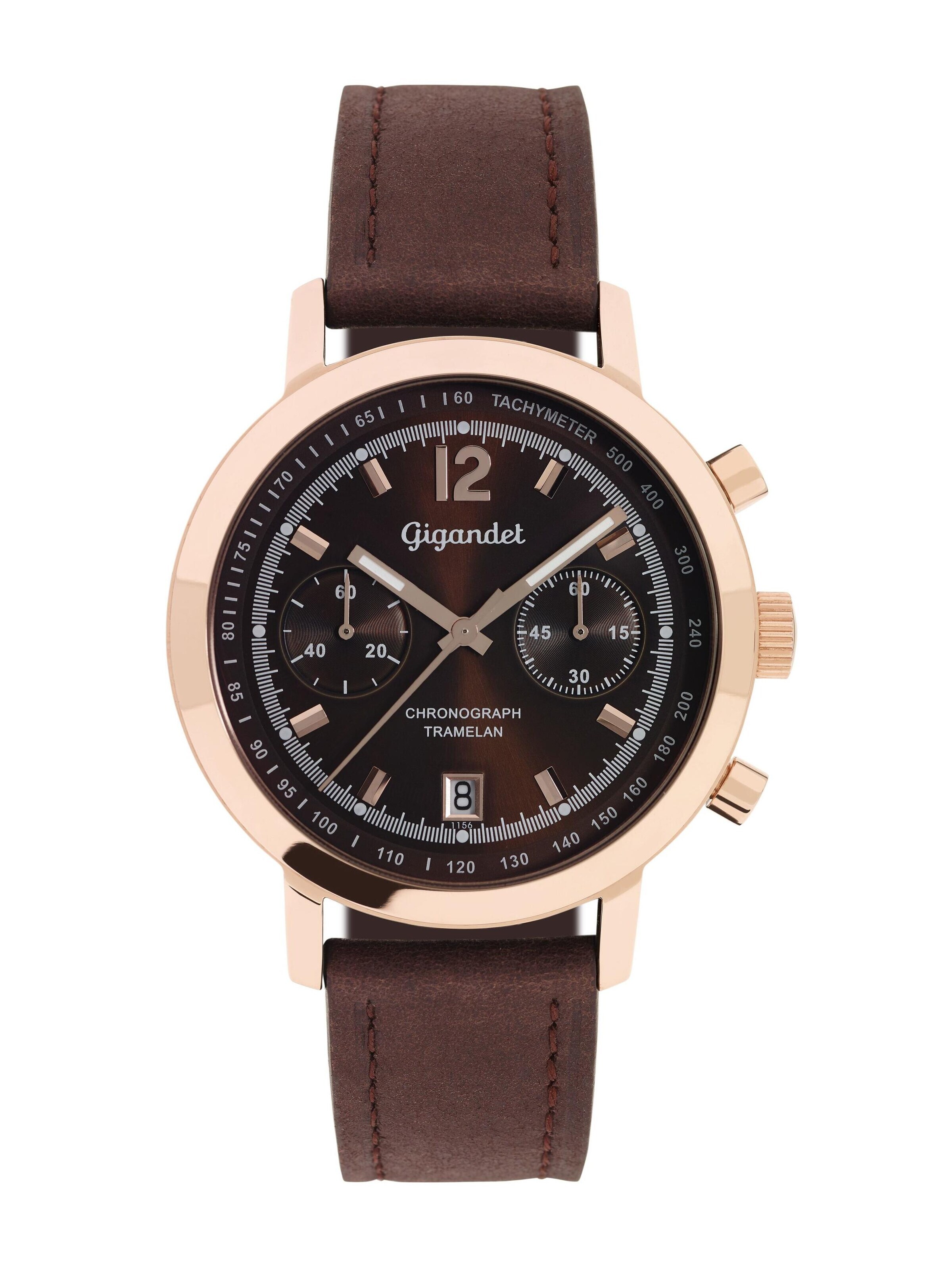 Montre à affichage analogique 'TRAMELAN' Gigandet en noir : devant
