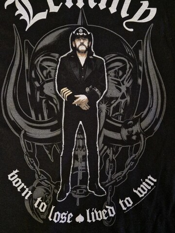 Maglietta 'Lemmy Kilmister -Memorial Statue T-Shirt' di Rockshirts in nero