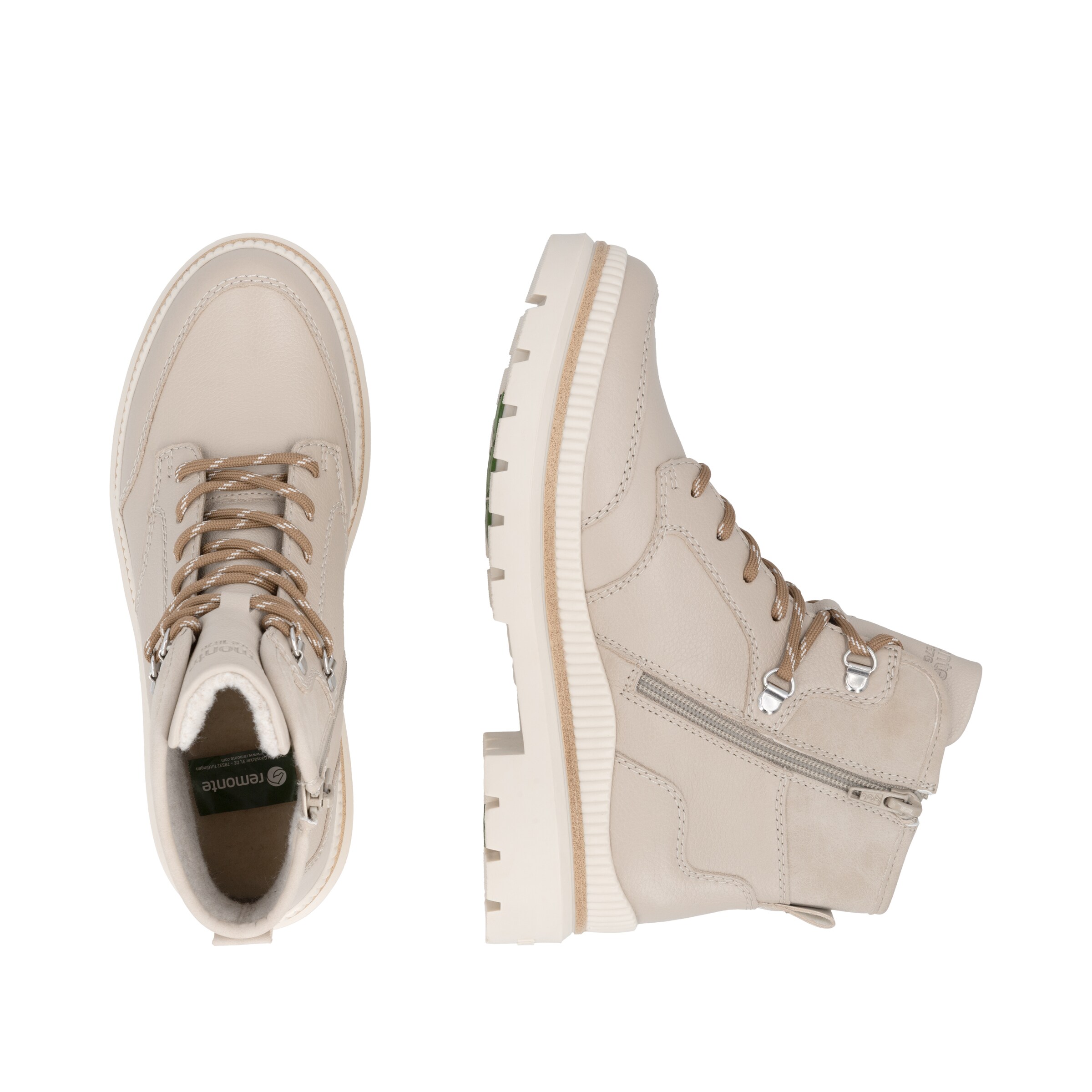 REMONTE Schnürstiefelette in Beige