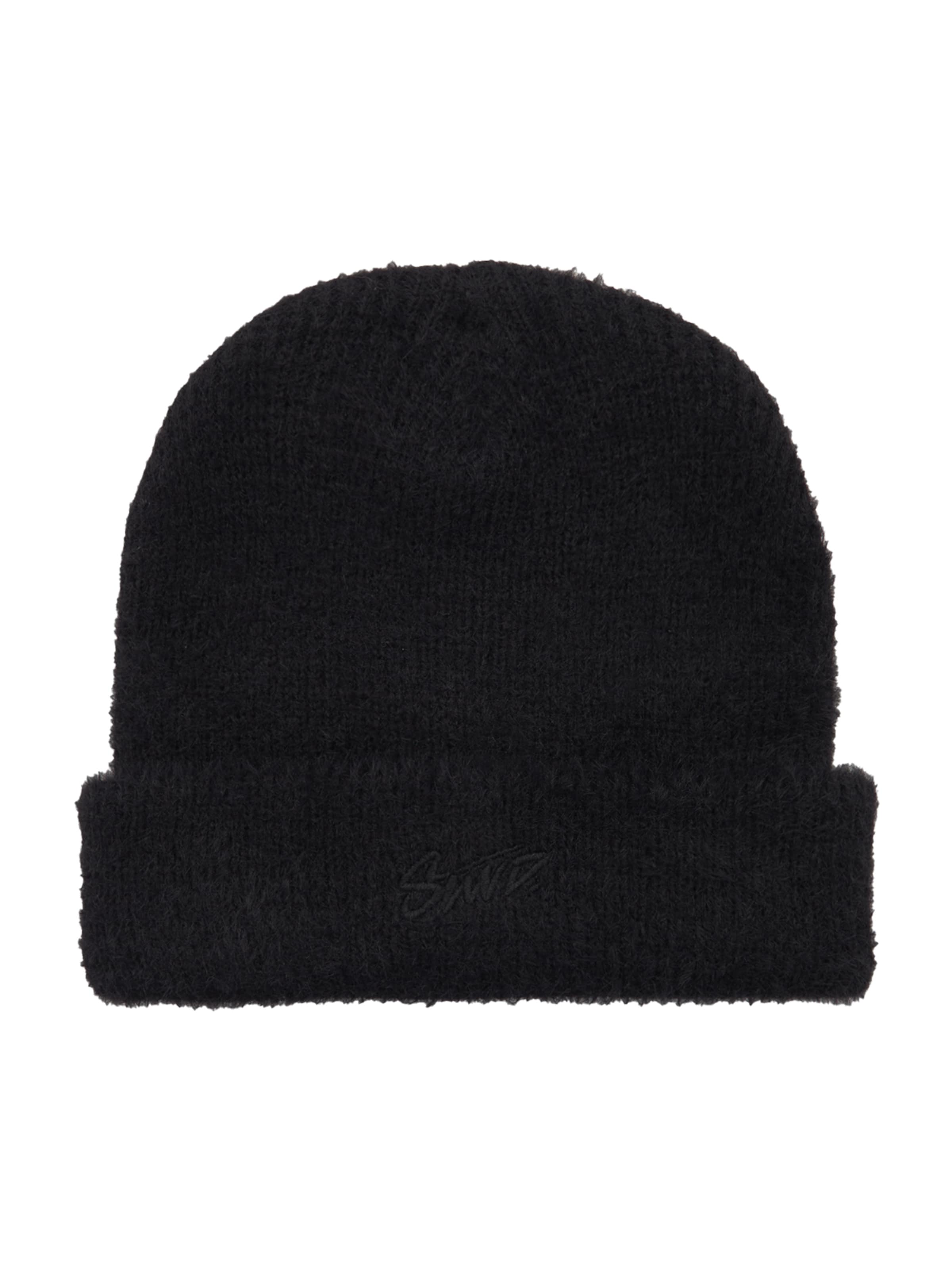 Bonnet Pull&Bear en noir : devant