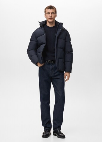 MANGO MAN Winter Jacket 'Ford' in Blue