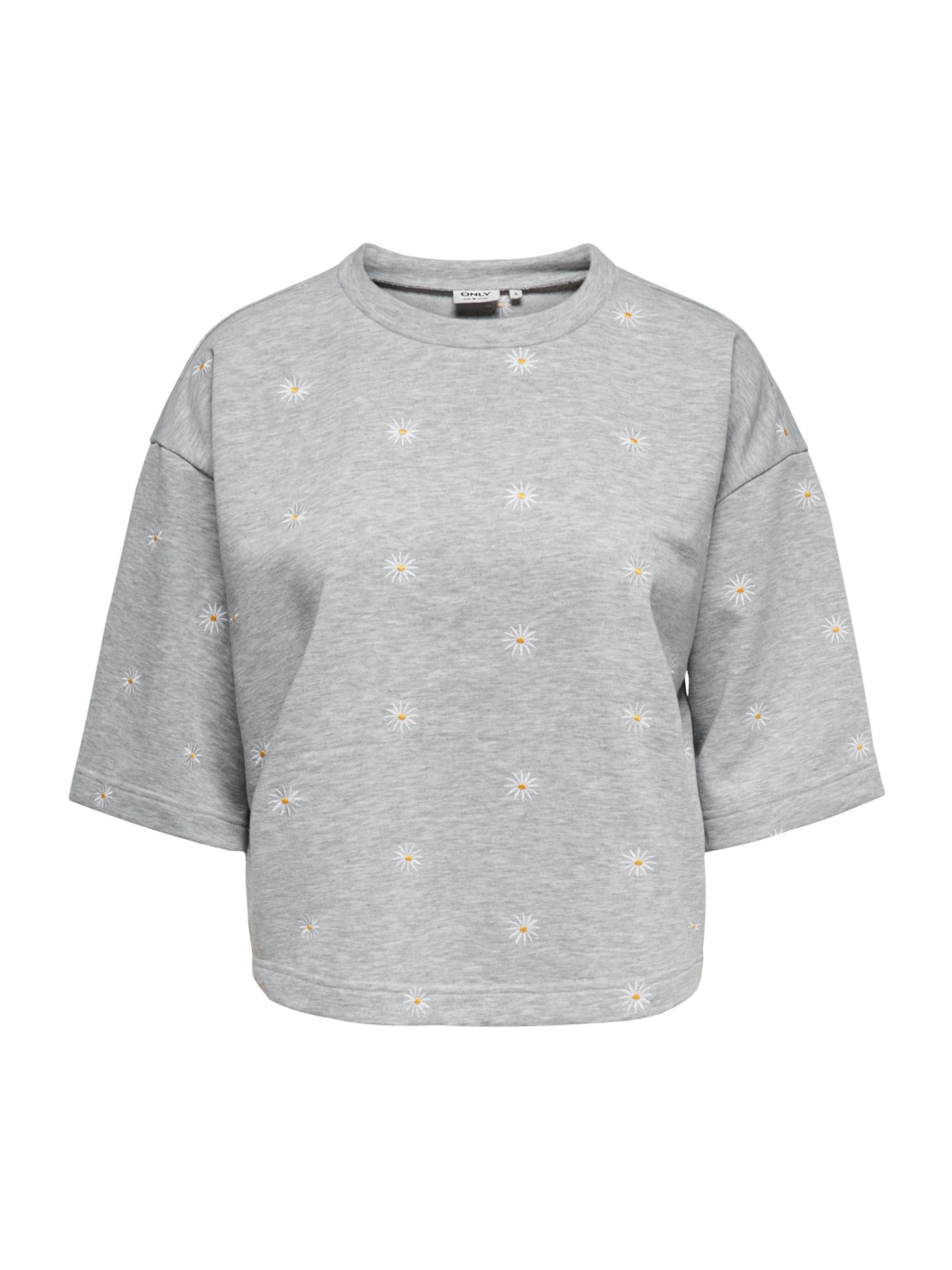 Felpa 'ONLLUNA' ONLY di colore giallo / grigio sfumato / bianco, Visualizzazione prodotti