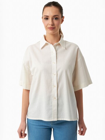 Organication Bluse in Weiß: Vorderseite