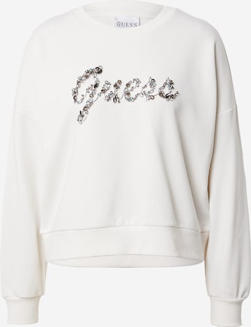 GUESS Sweatshirt 'MANILA' in Wit: voorkant