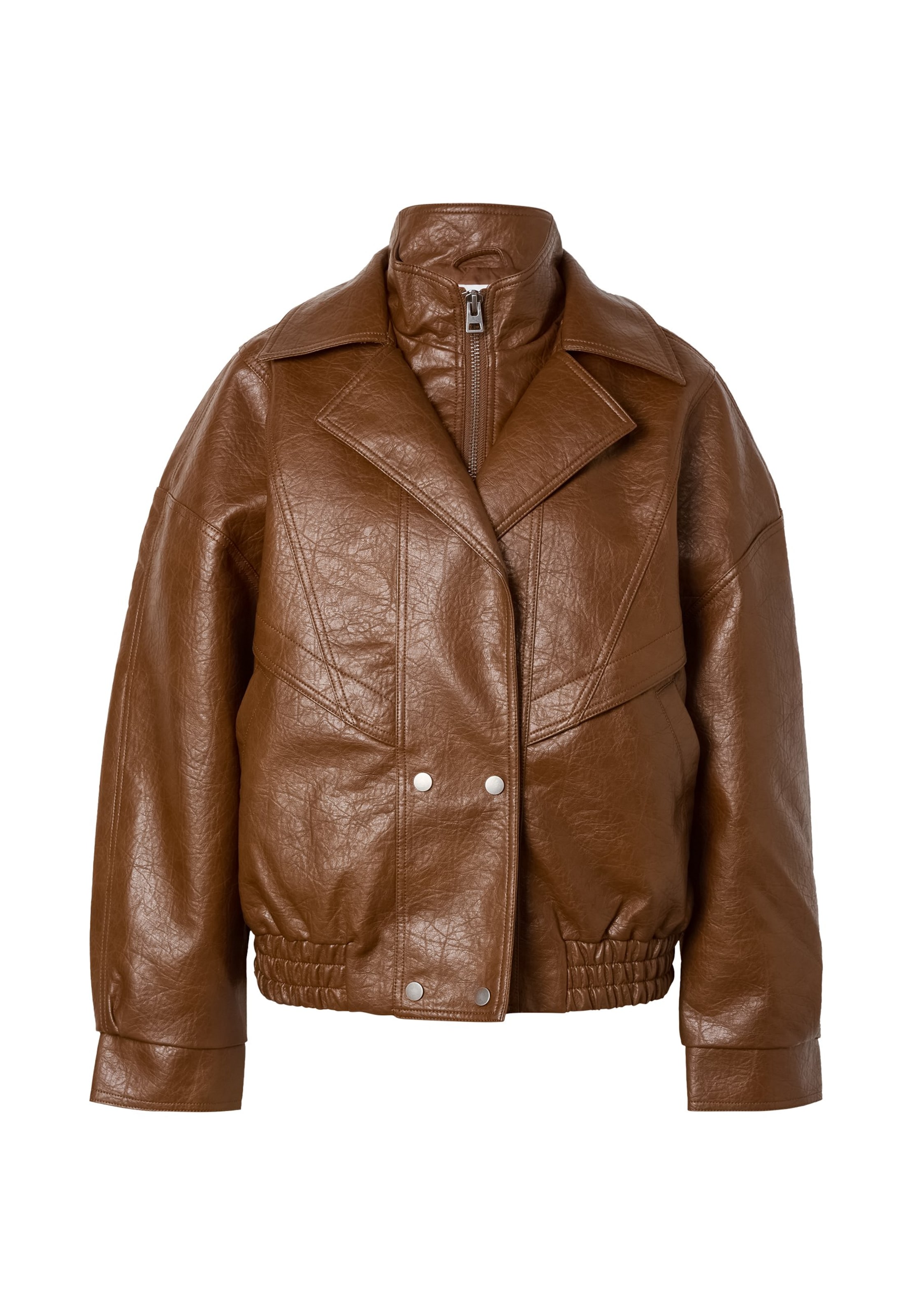 TOPSHOP Between-Season Jacket 'TOPA' in Brown: front