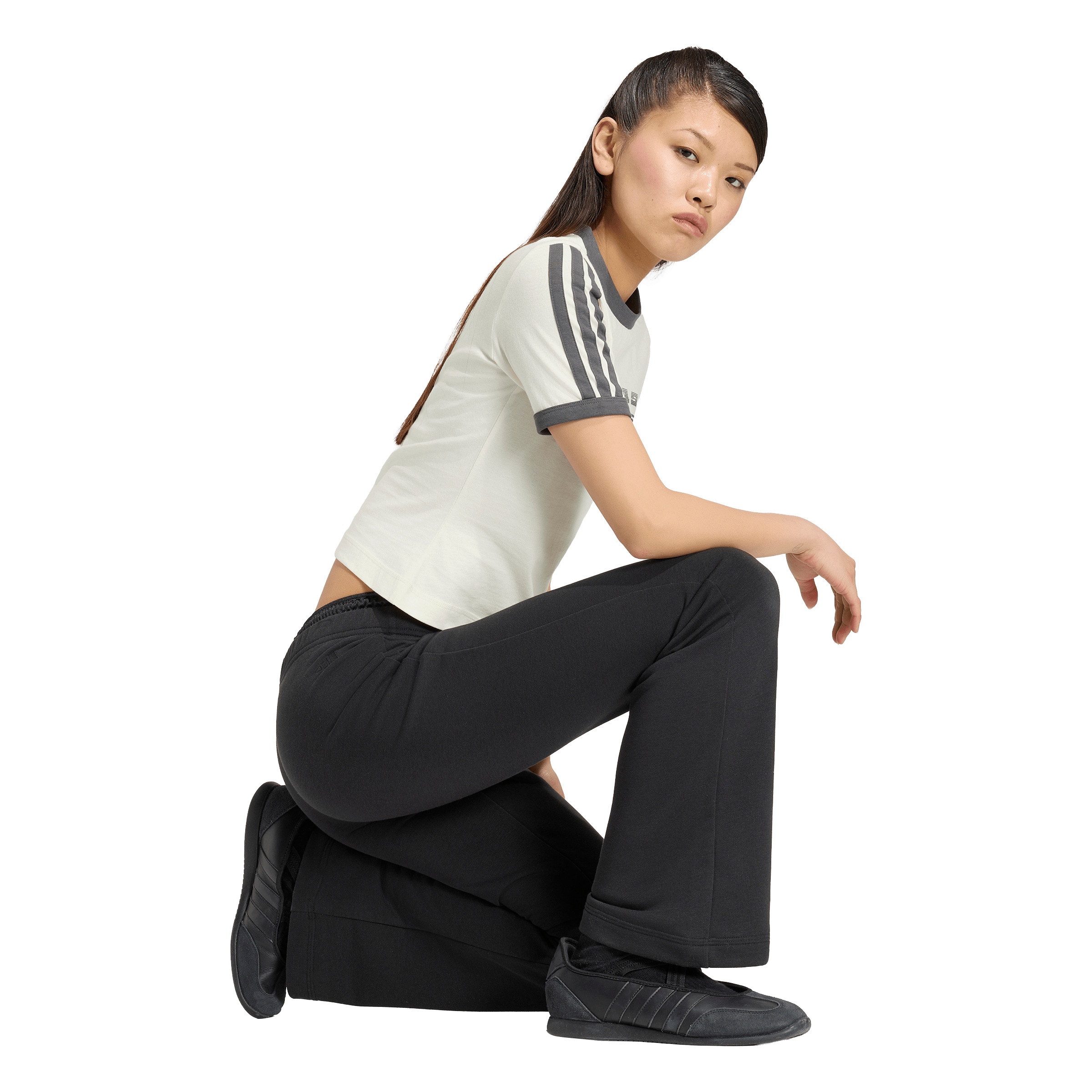 Evazați Pantaloni sport de la ADIDAS SPORTSWEAR pe negru
