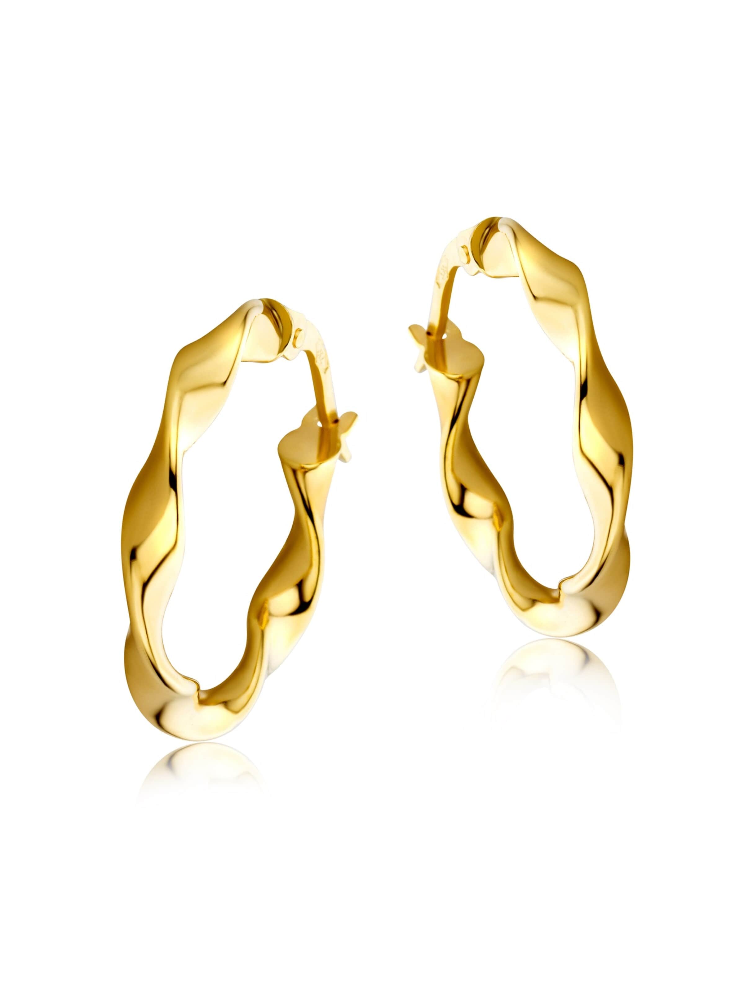 DIAMANT LETERNEL Øreringe 'Ohrringe aus 375 Gelbgold' i guld: forside