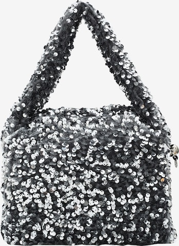 myMo at night Handbag in Silver: front